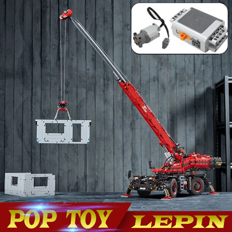 

LEPIN20084 20085 Technic Legoing 42082 Rough Terrain Crane Set Model Building Blocks Self-Locking Bricks Kits Boy's Toys