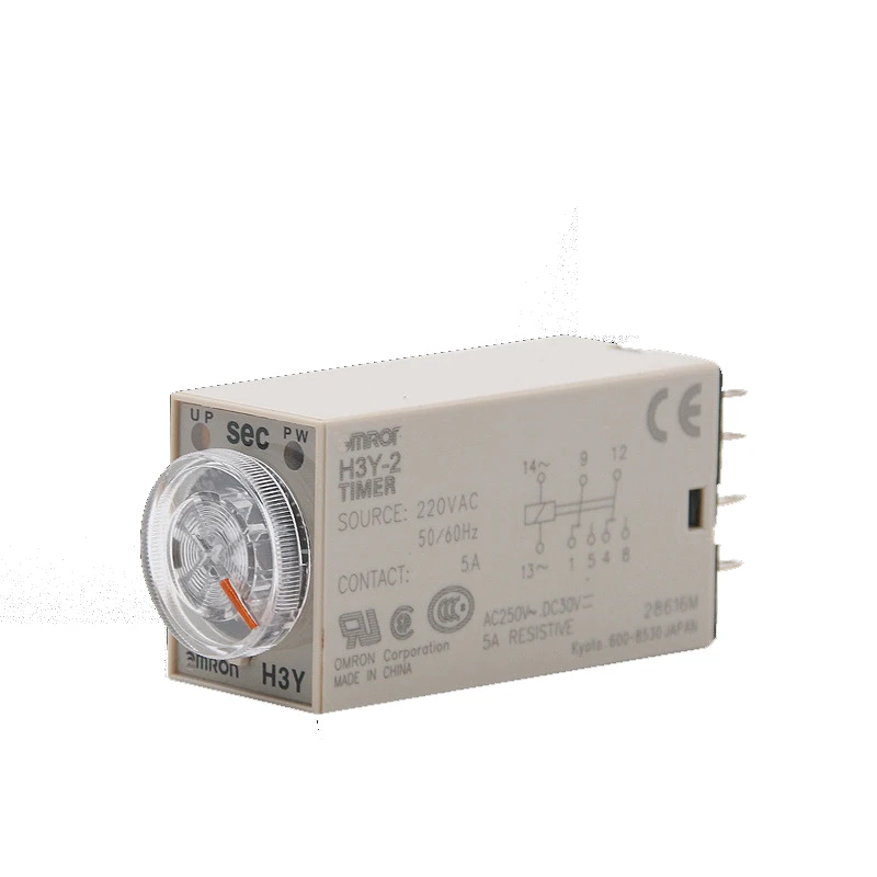 

Precision timing knob power-on delay time relay H3Y-2, H3Y-4 AC220V 24V 12V