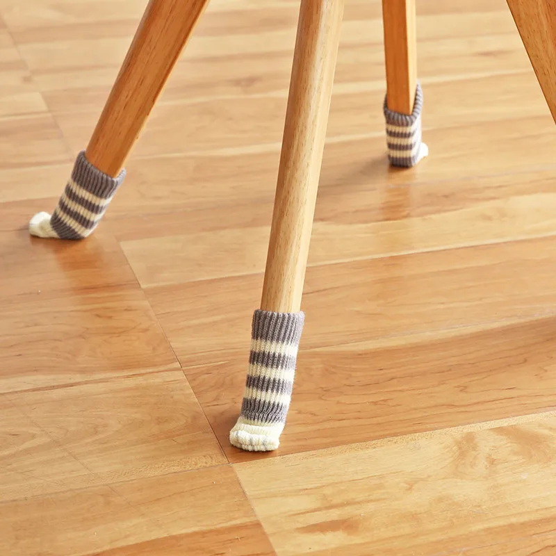 WHISM 4pcs Cute Furniture Leg Feet Rug Caps Felt Pads Anti Slip Mat Bumper Damper Table Protector Cat Claw Chair Leg Socks