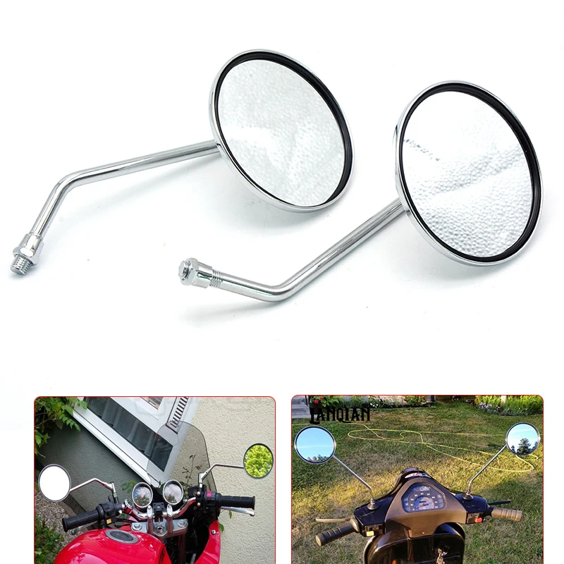 A-Pro Rearview Custom Mirrors Style Moto Chrome Moteur Bike Hand lebar
