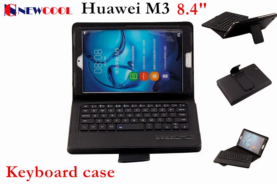 

Case For Huawei MediaPad M3 BTV-W09/DL09 8.4 inch Tablet Portable Wireless Bluetooth Keyboard +Folio PU Leather Case Cover