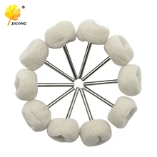 10 шт. Тонкий Хвостовик шерсть полировальная головка шлифовка ювелирных изделий металлов колеса Полировка войлок QSTEXPRESS роторный инструмент Аксессуары