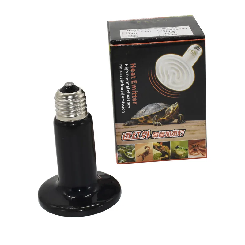 Cultivation Ceramic Insulation Lamp Ceramic Heating Lamp Non-luminous Heat 25/50/75/100W Preserve Heat For Lizard Tortoise Snake pet heating lamp