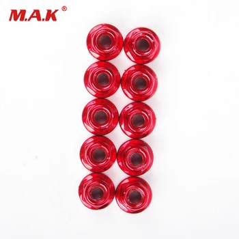 

10PCS/set Alloy Anti-Loose Wheel Rim Lock Nuts Hexagon Locking Nut Red HY00004R Fit 1/10 RC Drift Model Car Toys Parts