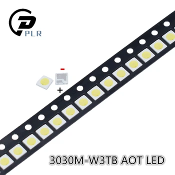 

100PCS LED Backlight High Power LED 1.6W 3030 6V Cool white 100-130LM TV Application 3030M-W3TB AOT