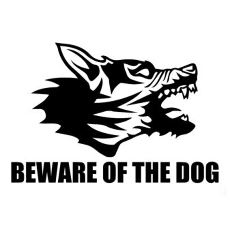 

14.1cm*9.6cm Beware Of The Dog Fashion Car Styling Vinyl Car Sticker S4-0609