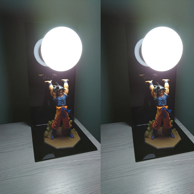 Cena Dragon Ball Z lampą DBZ Goku siła bomby lampka nocna stół domowy oświetlenie dekoracyjne 3D Anime Luminaria figurka światła
