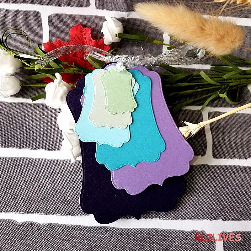 

6Pcs Romantic Tags Metal Cutting Dies Stencils for DIY Scrapbooking Stamp/photo album Decorative Embossing DIY Paper Cards