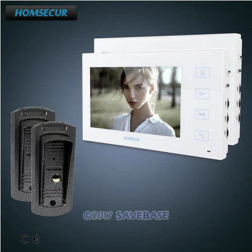 

HOMSECUR 7" Wired Video&Audio Smart Doorbell with Metal Case Camera+Dual-way Intercom