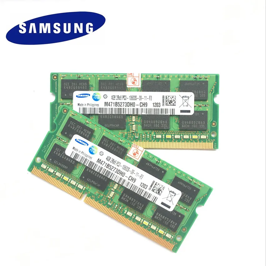 SAMSUNG ram 4GB 2Rx8 PC3-10600S DDR3 1333Mhz 1600MHz 4gb память ноутбука 4G PC3L 10600S 12800S модуль ноутбука SODIMM ram