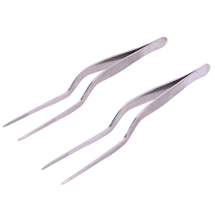 1PC Stainless Steel Curved Tweezers Professional Ear Cleaner Care Ear
