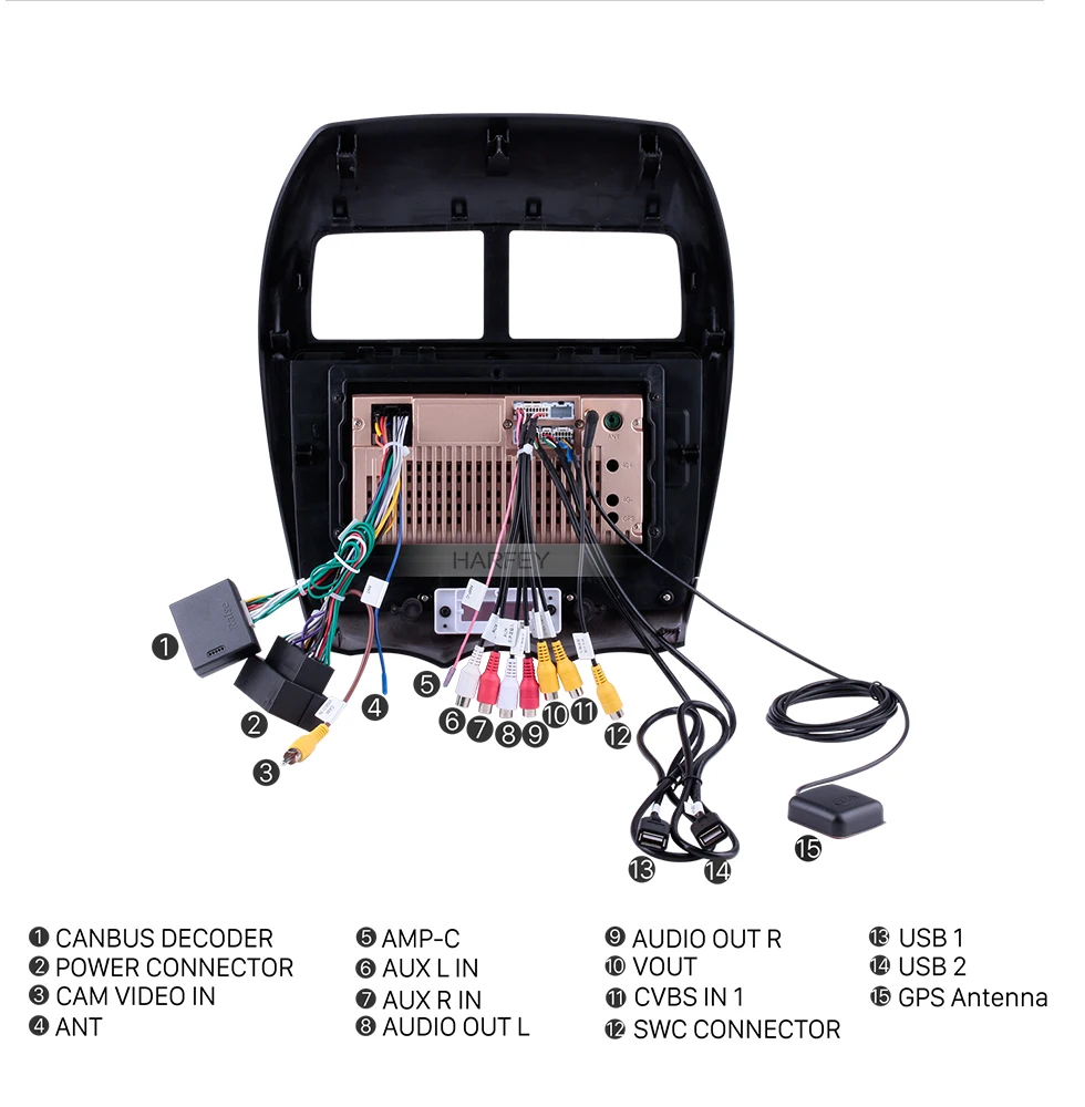 Discount Harfey Android 8.1 10.1" For Mitsubishi ASX Peugeot 4008 2010 2011-2015 Car Multimedia player 2DIN GPS Navi radio stereo 20