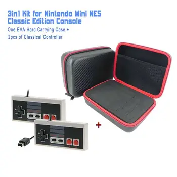 

Game accessories with One Travel EVA Hard Bag + 2pcs of Classical Controller for Nintendo Mini NES Classic Edition Console