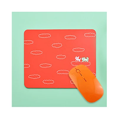 Беспроводной игровой коврик для мыши, комбо, ультра тонкий USB 2,4G приемник, мышь, элегантный милый коврик для мыши, комбо для работы, игровой подарок - Цвет: Orange