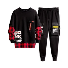 M-3XL 4XL весенне-летний мужской спортивный костюм, модный мужской спортивный костюм со штанами, шаровары для бега, спортивные мужские костюмы для бега