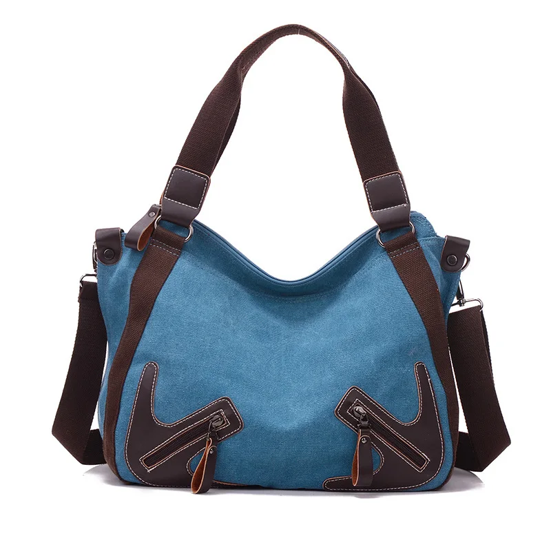

NEW-Chao Women Bag Canvas Bag Large Capacity Mobile Travel Tide Bag Shoulder Sling Student Bag