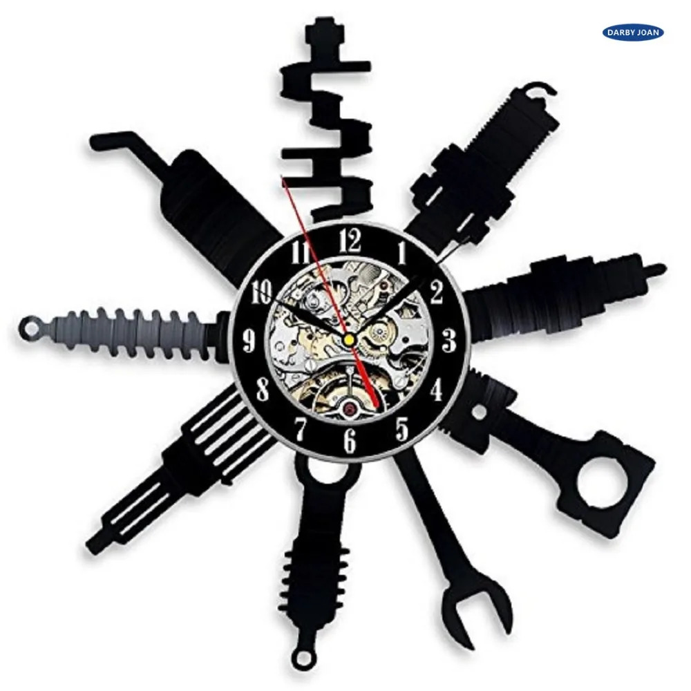 

Tools for Repairing Machines Vinyl Record Wall Clock - Decorate your home with Modern Art - Gift for kids, girls and boys