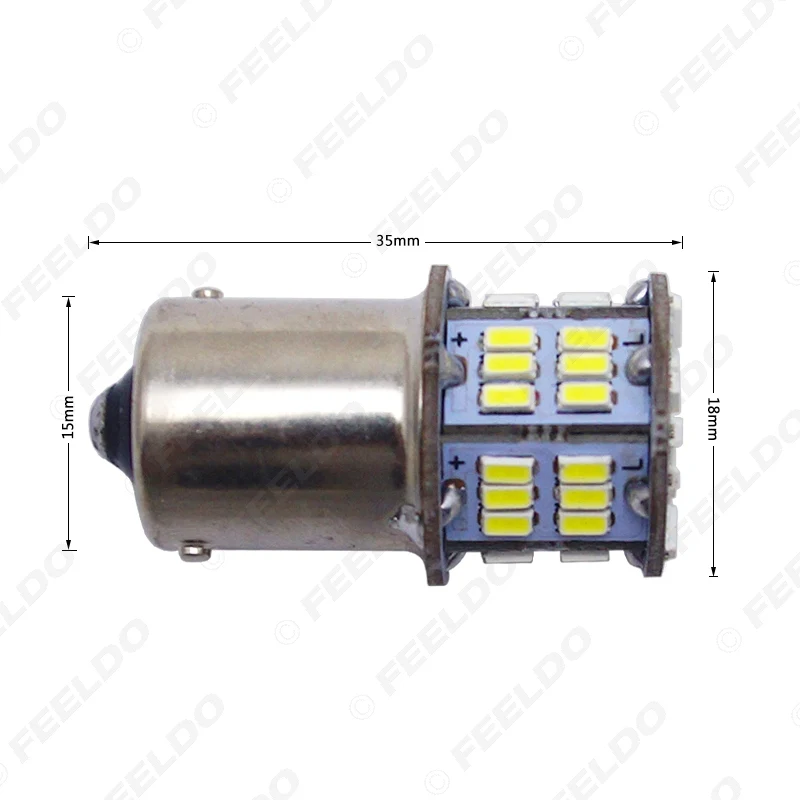FEELDO 10 шт. DC12V 1156 BA15S/P21W 3014 чип 54LED Автомобильная Поворотная Светодиодная лампа