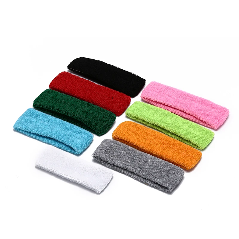 @1 9 Цветов Универсальный Sweatband Баскетбол Тренажерный Зал Yoga Sports Stretch Оголовье Head Band Во ✔