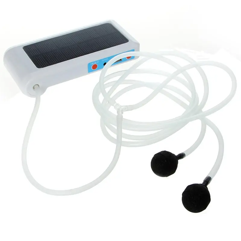 

Mini Air Pump Solar Power Panel Waterproof fish tank Aquarium aeration Air Pump with battery Oxygen Generator Oxygen Air Bubble