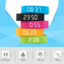 3D T5 светодиодный дисплей спортивный датчик фитнес-браслет умный шаг трекер Шагомер с батареей следить за сжиганием калорий