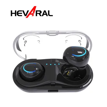 

Hevaral TWS Bluetooth Earphone Touch Control Smart Noise Reduction HIFI Bass Mini Wirelesss Earbuds with Microphone For iphone