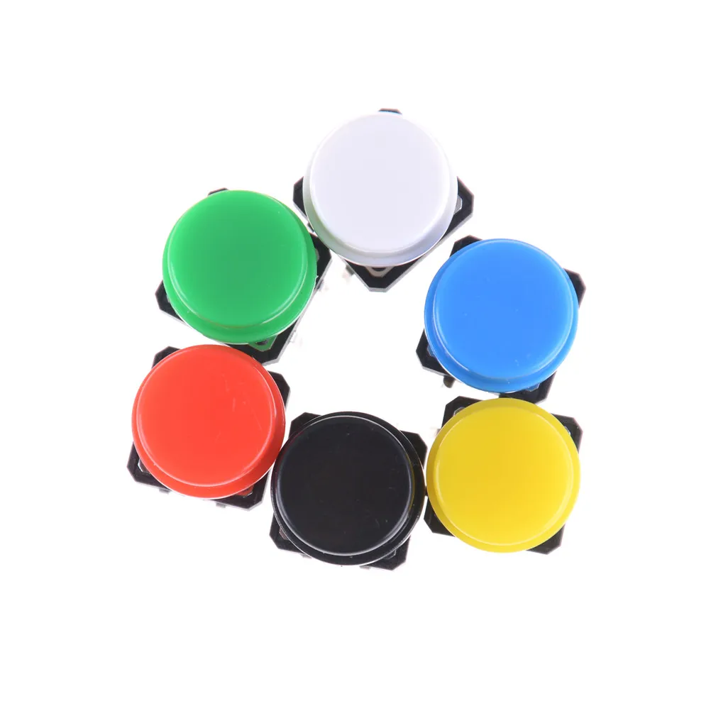 

10pcs Small Round 4Pin Tactile Push Button Switch Momentary Tact Caps for Fields Waterproof Favorable Electronic Products