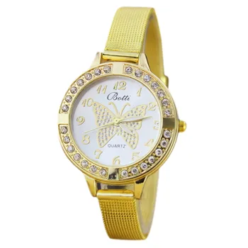 

2020 New Brand Ladies Butterfly Gold Crystal Quartz Watch Women Casual Dress Watches New Wristwatch Relogio Feminino Hot Clock