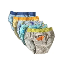 5 шт./1 партия, детское нижнее белье для мальчиков хлопковые трусы новинки для детей, с рисунком, с принтом динозавра, трусы с изображением героев мультфильма; трусы-шорты От 2 до 13 лет KU04