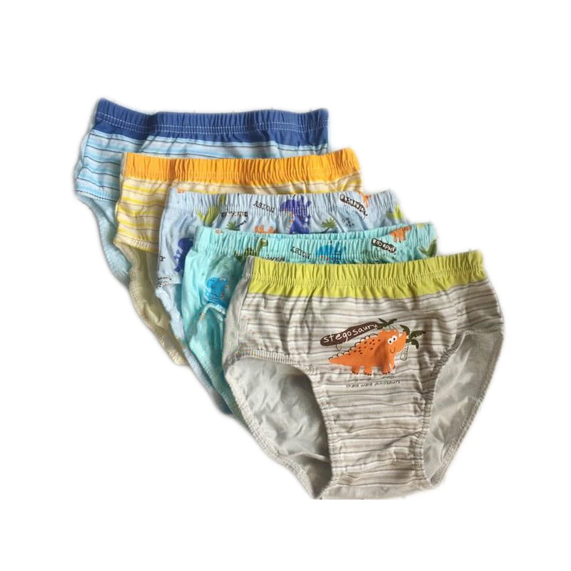 

5Pcs/1lot Baby Boys Underwear Cotton Briefs 2017 New Kids Cartoon Print Dino Panties Children Character Underpants 2-13Y KU04