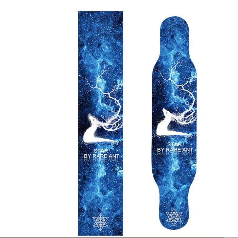 1 pc 122x28 cm الرقص Longboard Griptapes طويل مجلس شريط لحام سكيت Griptapes مكافحة انزلق الصنفرة الملونة Griptape