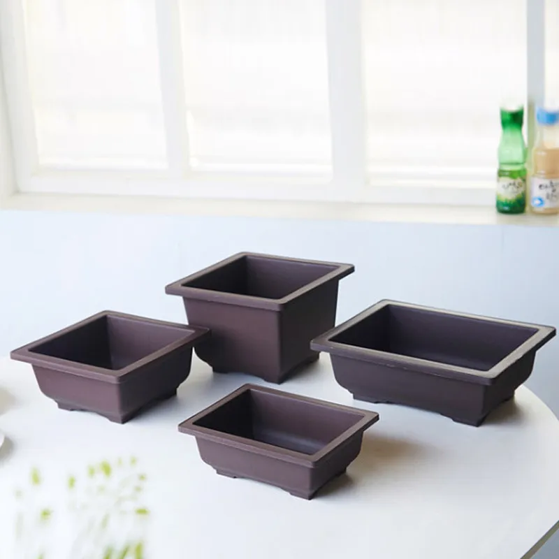 Us 0 87 40 Off Imitation Plastic Flower Pot Balcony Square Bonsai Bowl Nursery Basin Pots Planter Rectangle In Us 0 87 40 Off Imitation Plastic Flower Pot Balcony Square Bonsai Bowl Nursery Basin Pots Planter Rectangle In