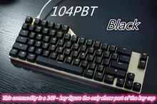 PBT61/87 Ключи двойной цвет просвечивающие подсветка клавиши для Cherry MX ansi 104 Ключ Механический ganing клавиатура