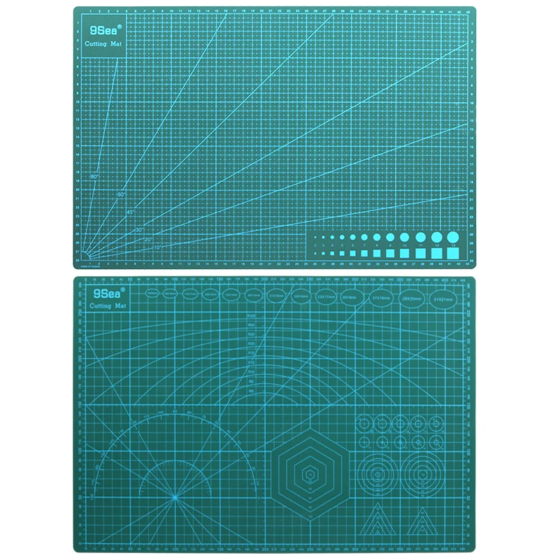 A3 коврик для резки зеленый переработанный ПВХ основа с самозакрывающейся, самовосhealing вающейся поверхностью, 2 года самовосhealing вающийся Набор ковриков для резки