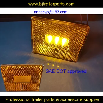 

CVP SAE DOT LED TRAILER SIDE MARKER LIGHT LAMP REFLECTOR AMBER CLEARANCE FRONT OUTLINE MARKER LAMPS TRAILER PARTS