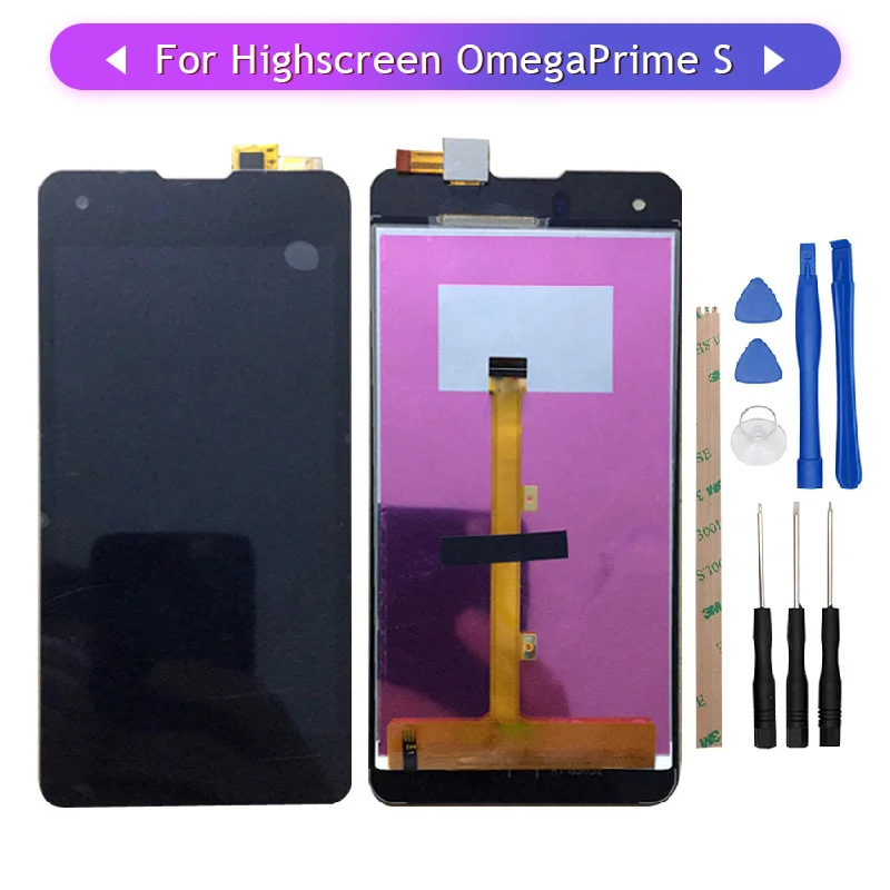 

Full LCD For Highscreen Omega Prime S LCD Display Touch Screen Assembly Glass Panel Digitizer Touch Sensor with free tools
