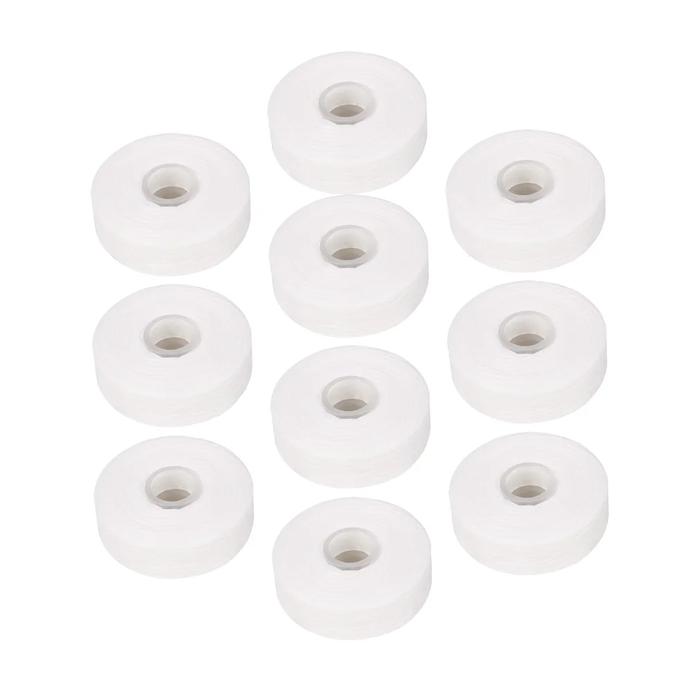 

AZDENT 10Rolls Dental Flosser Built-in Spool Wax Mint Flavored Europe Replacement Flat Wire Dental Floss 50M/Roll Total 500M