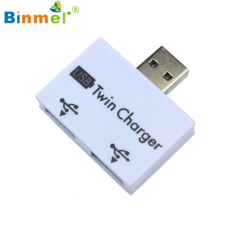 Binmer USB на 2 порта зарядное устройство концентратор адаптер для iPhone6 Plus iPad сплиттер Sep 15