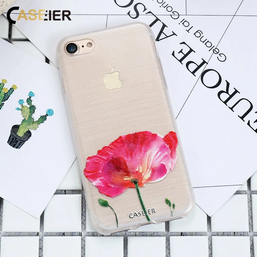 Caseier весенний силиконовый чехол для телефона iPhone 6 6S 7 8 Plus Мягкий из ТПУ Iphone x XS MAX XR