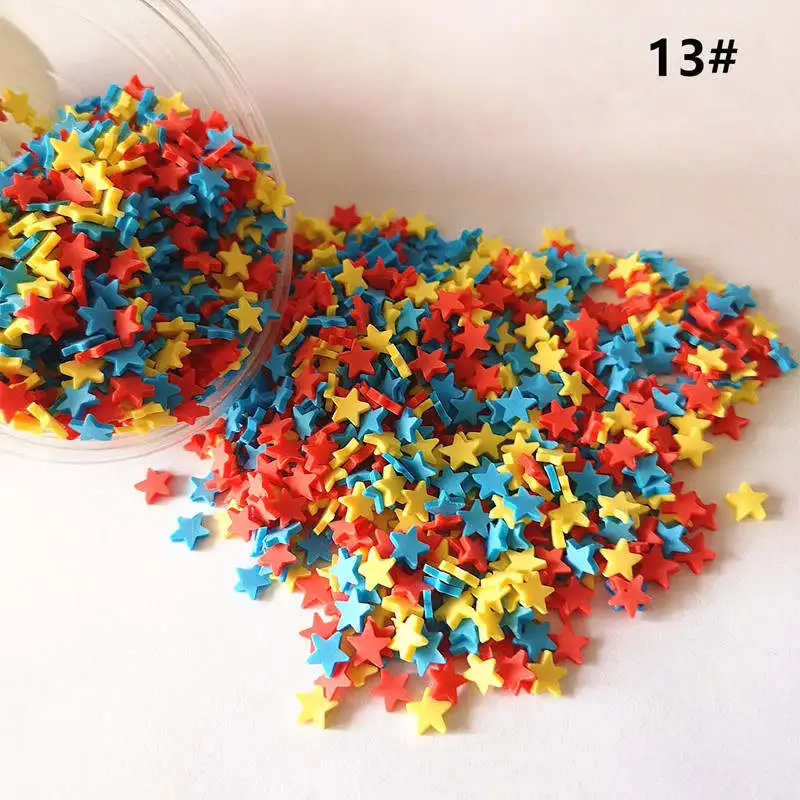100g Mixed Color Clay Chocolate Sprinkles Heart Shaped DIY Parts Fake Cake Decorating Polymer Clay Sweets Deco Decoration 