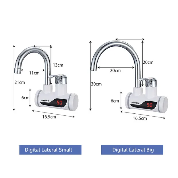 Online ANIMORE Electric Tankless Water Heater Instant Hot Water Faucet Heater Cold Heating Faucet Electric Instantaneous Water Heater