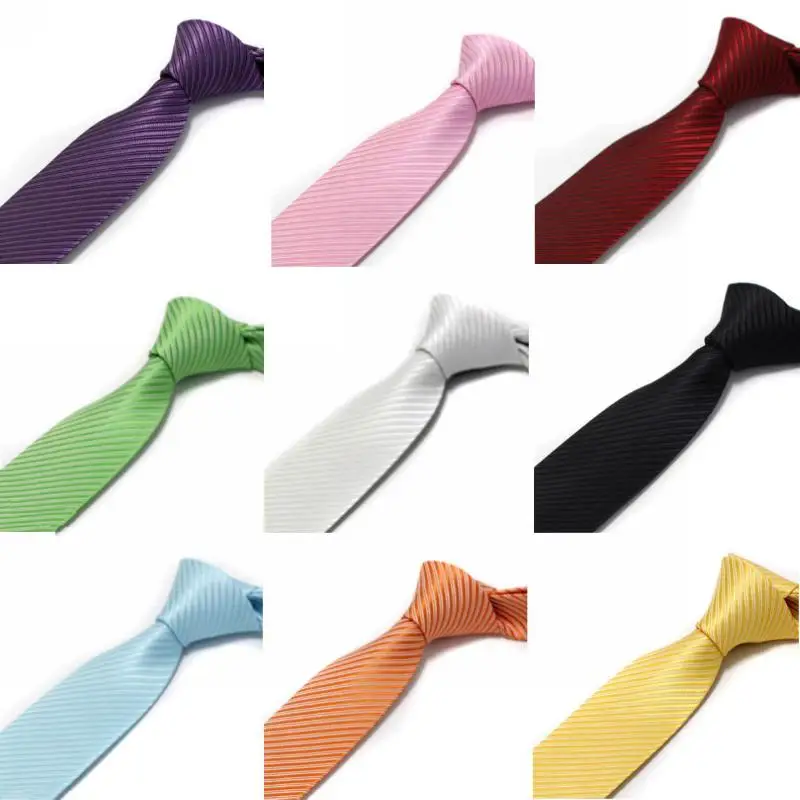

2019 fashion Slim Ties Skinny Tie Men's necktie narrow Polyester neckties