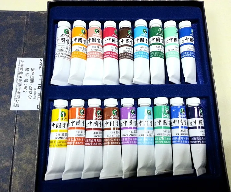 High Quality ,Chinese Painting Color Pigment ,18colors*9ml