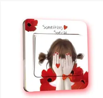 

1pcs Cute cartoon creative diy switch stickers power paste decorative color personality socket switch sets