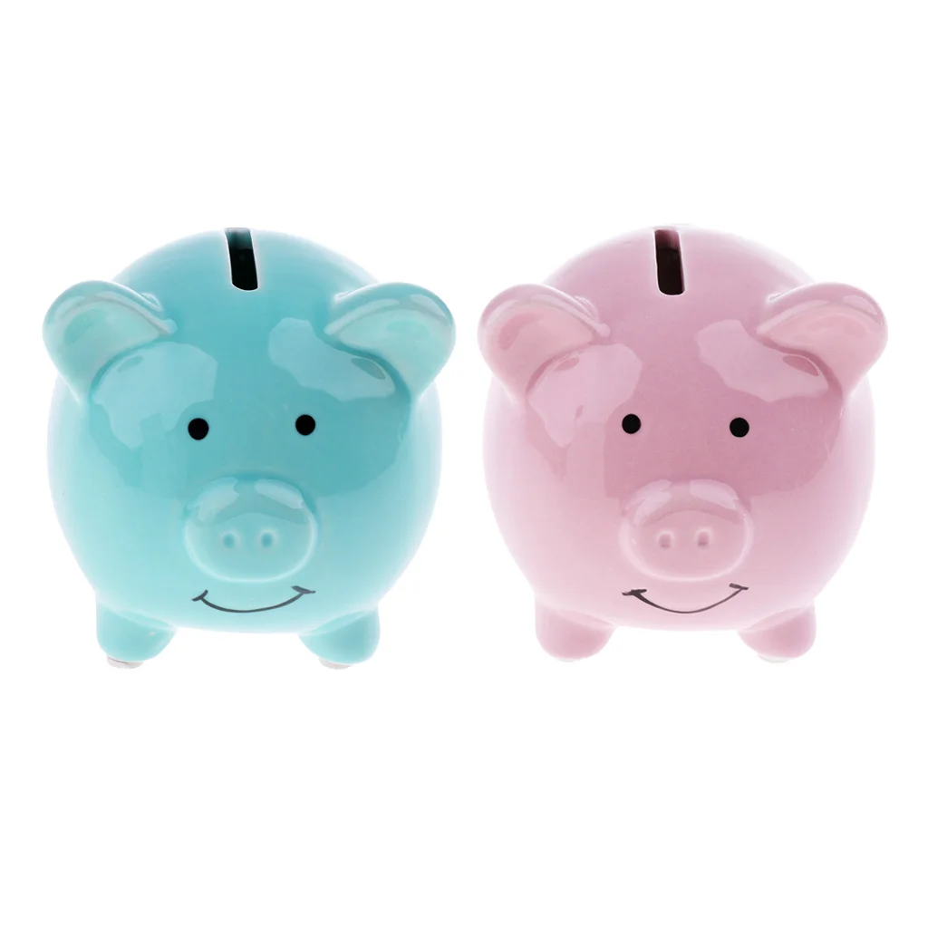 Cute Ceramic Piggy Bank Saving Cash Coin Money Box Children Toy Kids Gifts