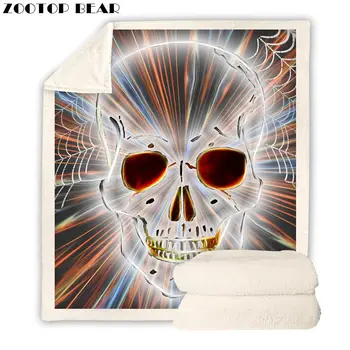 

NEW Hot Sell Throw Blanket Skull Funny 3D Print Anime Very Soft Kids Animal Warm Quilt Travel Brand Picnic Fashion Office Adult