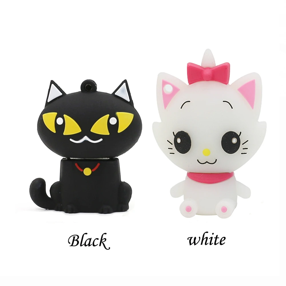 Классический флеш накопитель Catoon Cat USB 16 ГБ милая Флешка 4 8 32 64 Usb 2 0 карта подарок
