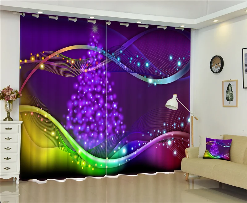 

A riot of colour 3D Blackout Curtains Healthy non-pollution Digital Print Curtains for Bedding room Living room free ship
