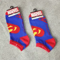 Супермен Носки обувь для мужчин и женщин модели Носки носки-башмачки хлопковые носки с принтом