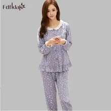 Fdfklak новая демисезонная Пижама Для женщин, Хлопковая пижама, Детская Пижама с длинными рукавами, комплект детского постельного белья Mujer женское ночное белье домашняя одежда E0373